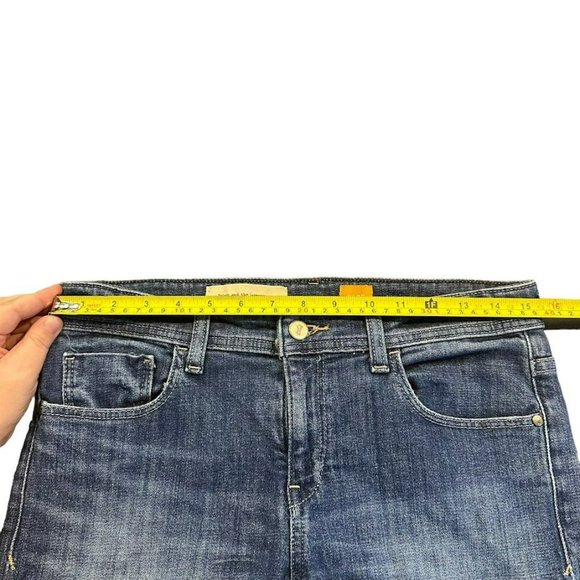 Anthropologie Pilcro and The Letterpress Striped Patch Knee Skinny Jeans Womens - Picture 3 of 5